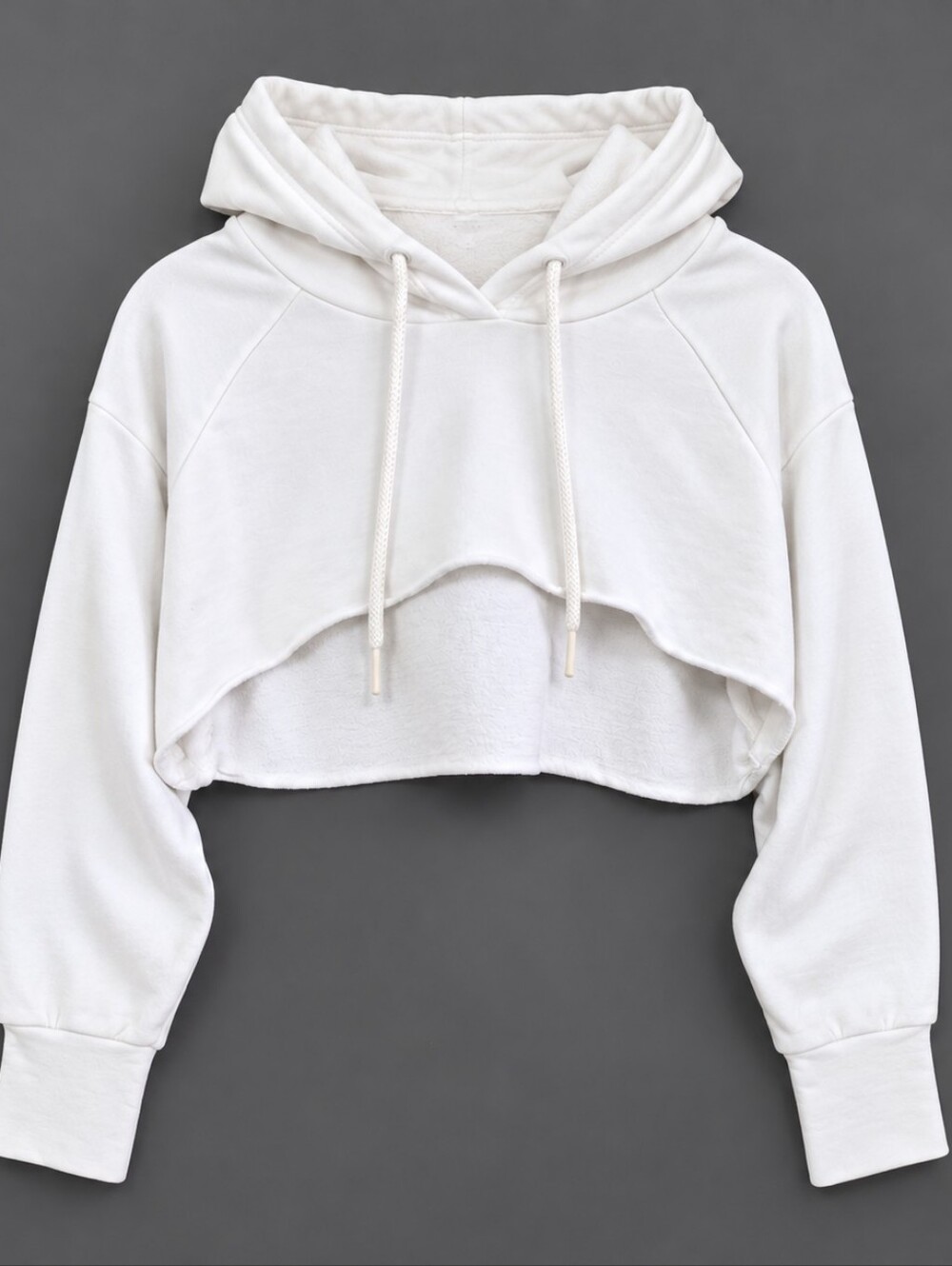 Aerie Offline White Ultra Cropped Hoodie Women’s Large